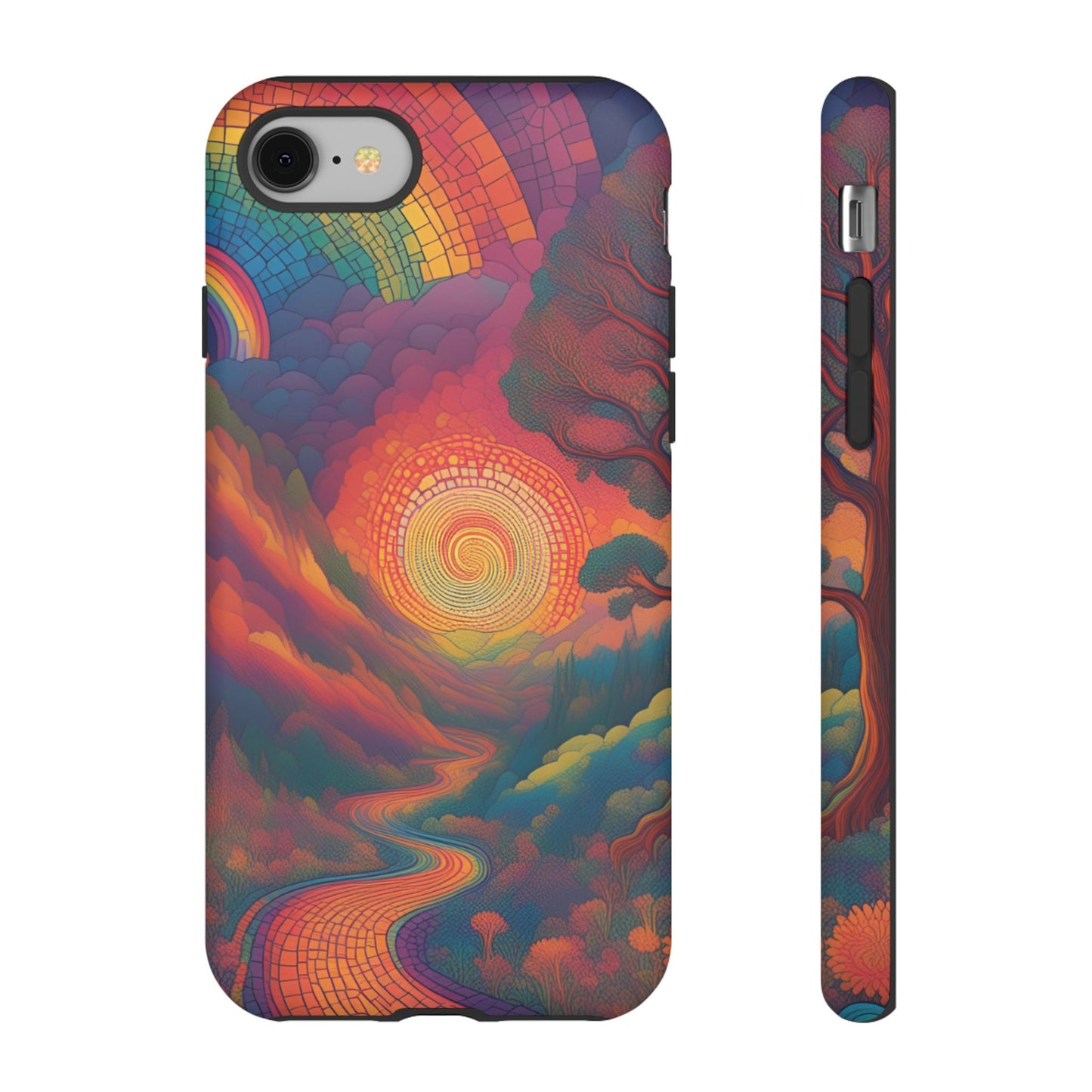 Stain Glass Tough Cases, Mosaic Celestial Phone Case, Vibrant On Trend Protective Cover, Unique Design, Gift for His/her