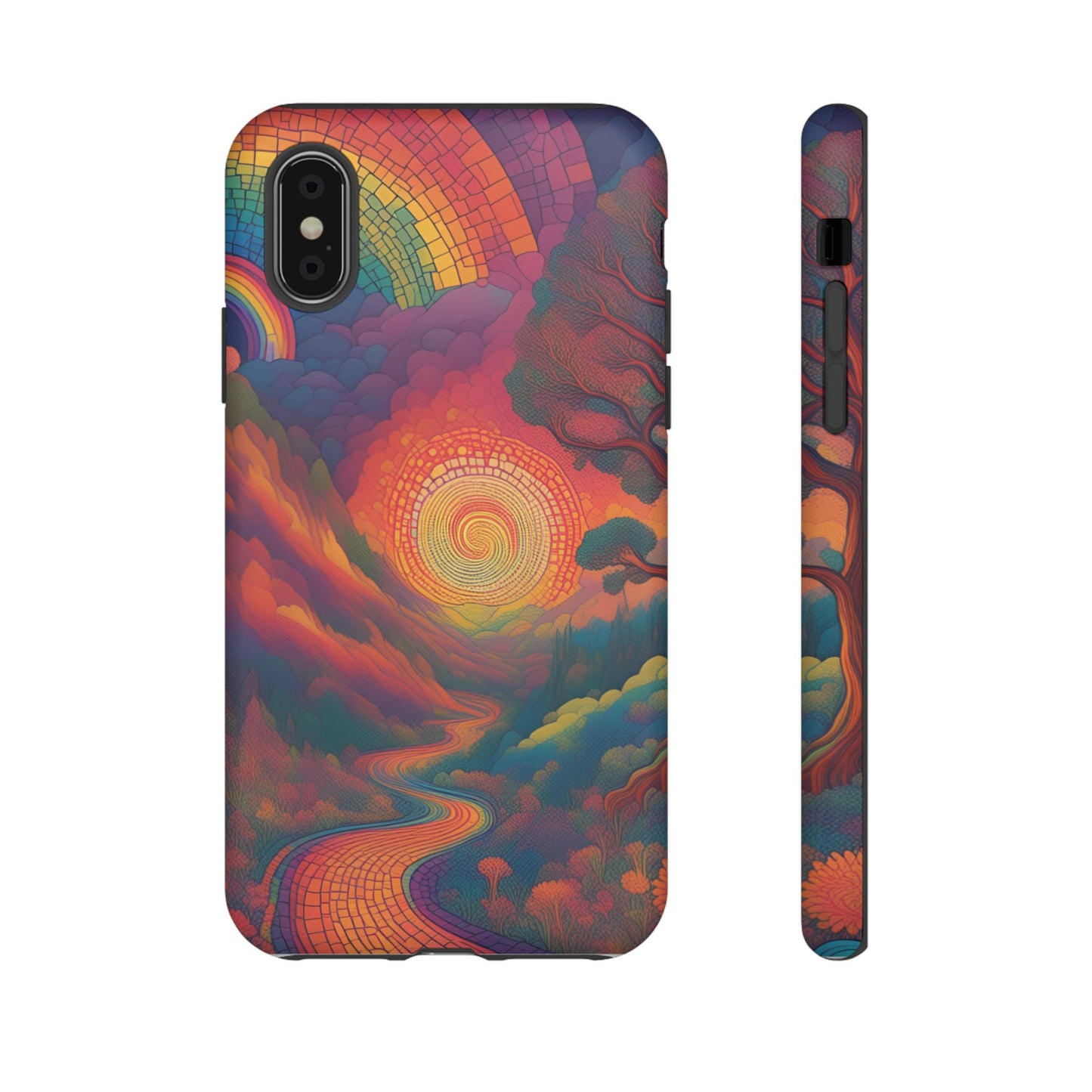 Stain Glass Tough Cases, Mosaic Celestial Phone Case, Vibrant On Trend Protective Cover, Unique Design, Gift for His/her