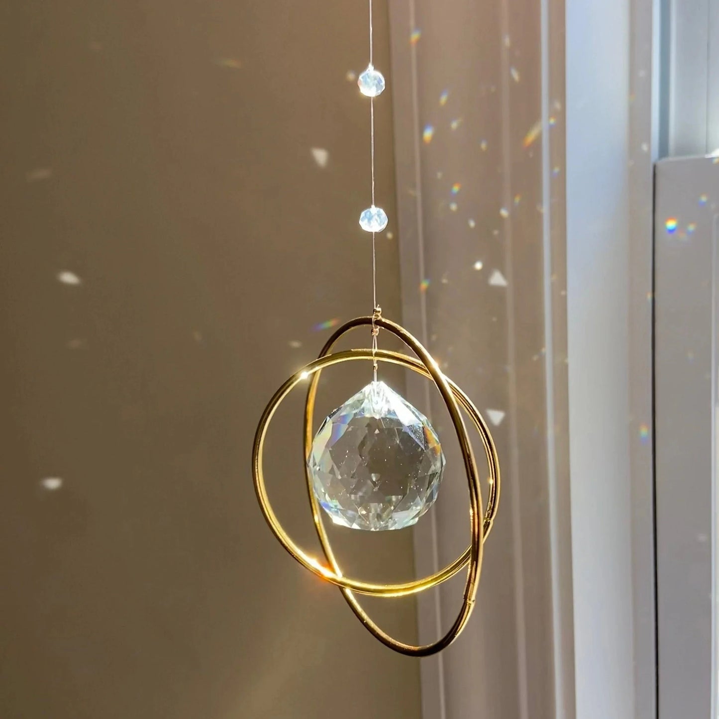 1pc window hanging rainbow suncatcher, glass ball prism suncatcher hanging decorations hanging ornaments