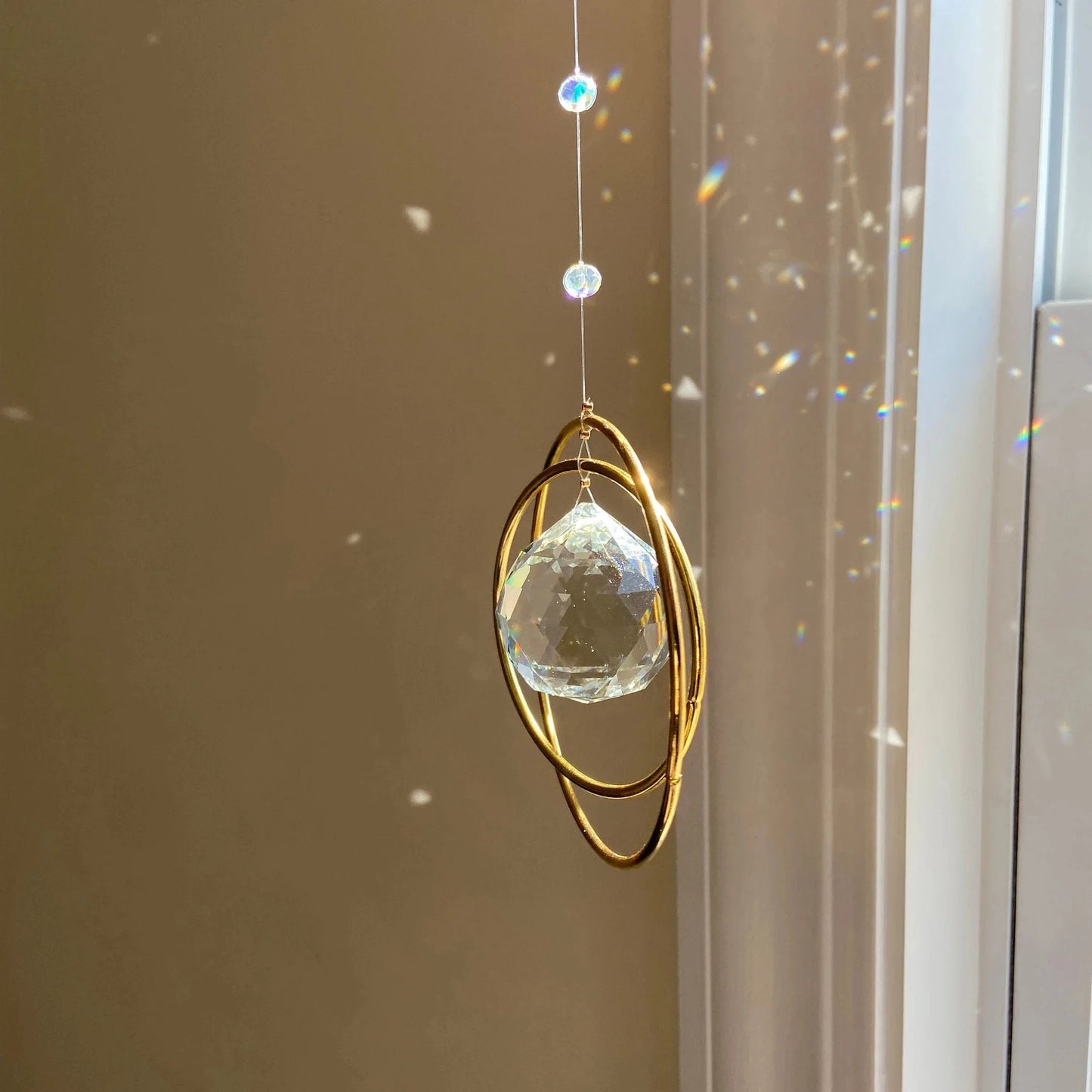 1pc window hanging rainbow suncatcher, glass ball prism suncatcher hanging decorations hanging ornaments